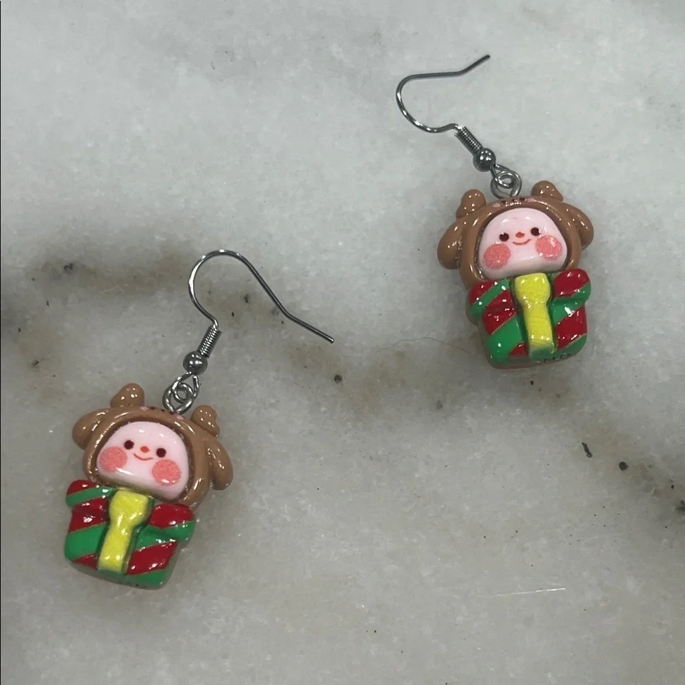 3/$30 Festive Reindeer Earrings